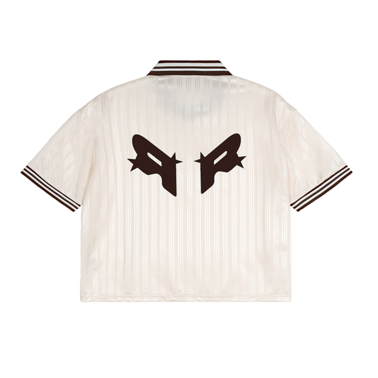 Contrast Stripes Polo Collar T-Shirt