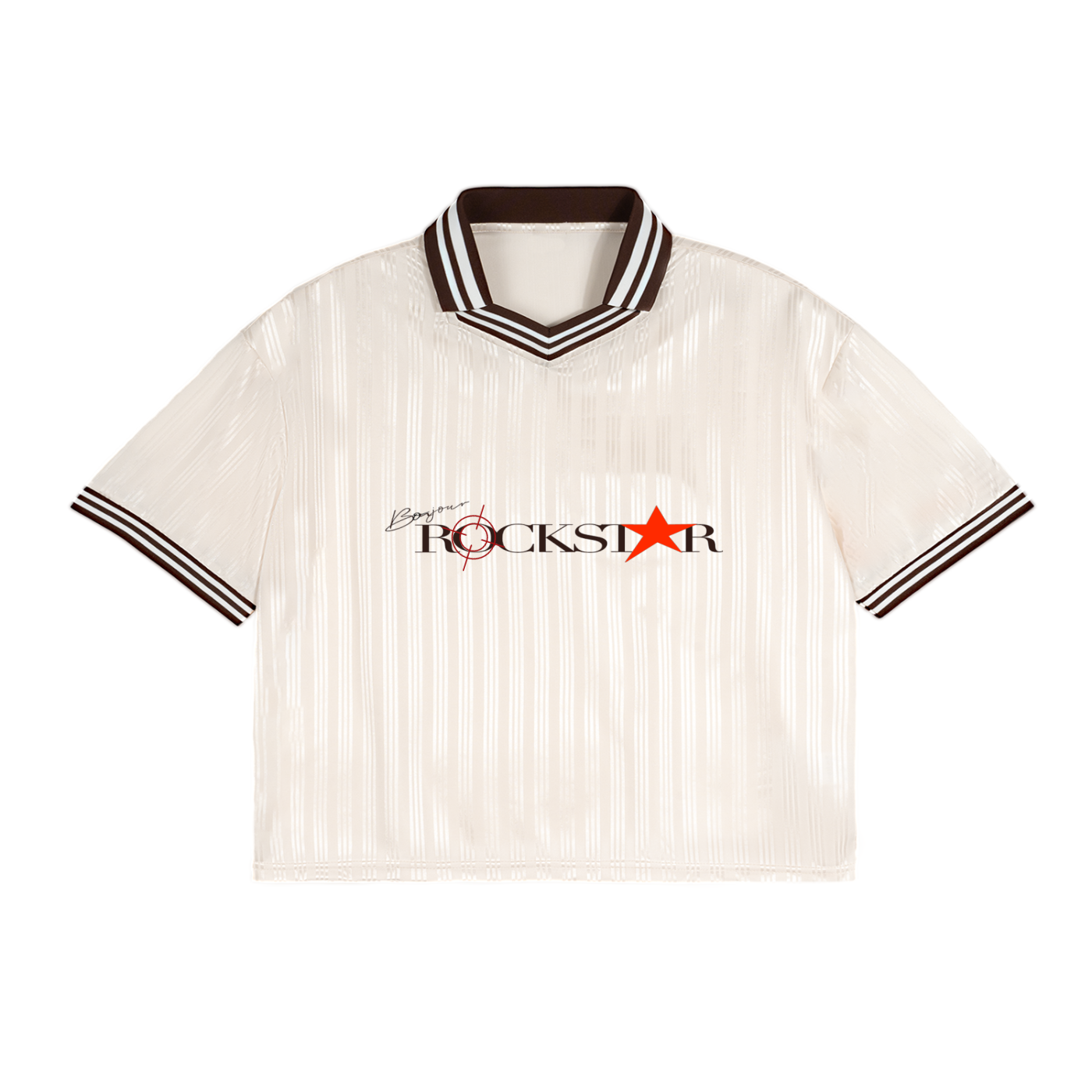 Contrast Stripes Polo Collar T-Shirt