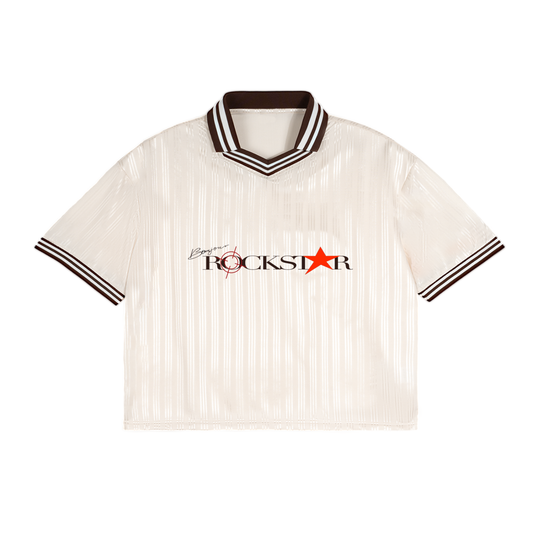 Contrast Stripes Polo Collar T-Shirt